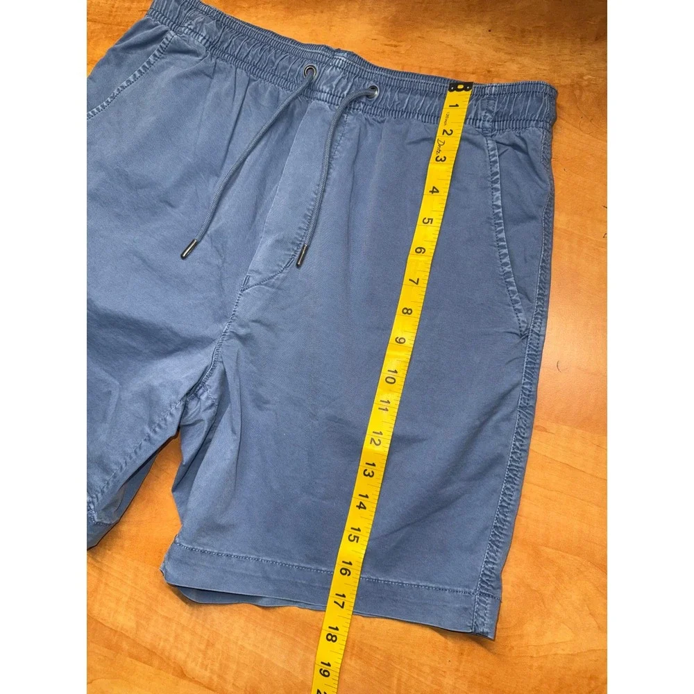 American Eagle Flex Shorts Mens Small Blue Drawstring Elastic Waist Cotton Blend